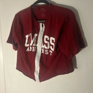 umass tailgate zip up shirt